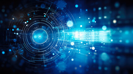 Abstract technology background, futuristic circuit board illustration, hi-tech communication concept