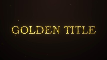 Gold Melting Elegant Title Text Intro