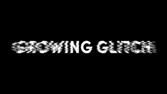 Growing Glitch Text Distortion Title Intro