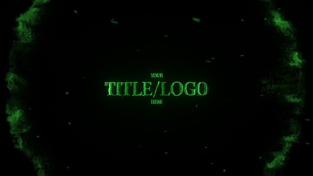 Green Magical Dust Shockwave Explosion Title and Logo Intro