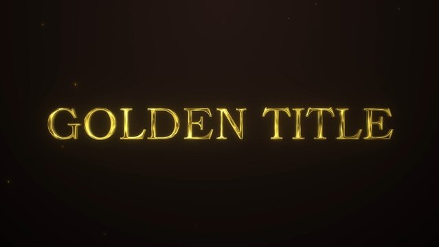 Gold Melting Elegant Title Text Intro