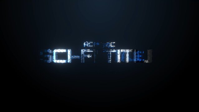 Sci-Fi Digital Blocks Transformation Title and Logo Reveal