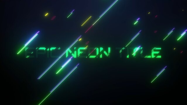 Neon Glow RGB Pro Title Intro Template