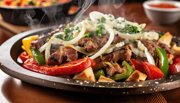 Close up of Fajita platter, Mexican Food