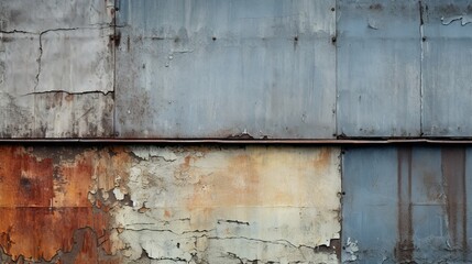 Rough, textured and wrinkled old iron surface, grunge abstract background