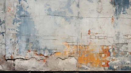 Papier Peint photo autocollant Vieux mur texturé sale Blue orange textured backdrop, rough and rusty old iron surface, a grunge abstract background