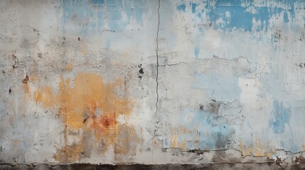 Blue orange rough and rusty old iron surface, a grunge abstract background