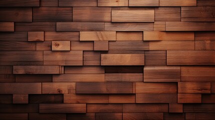 3D and realistic textured brown wood background. a wooden plank with a detailed 3d cube texture wood backdrop