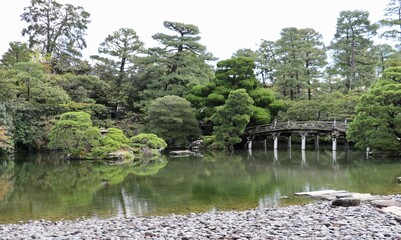 Fototapeta na wymiar Jardin du Palais impérial Sentô - Kyoto