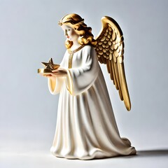 a vintage ceramic  Christmas angel  figure figurine