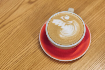 Cup of coffee on table. Chill, relax, lunch 


