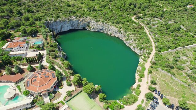 Zmajevo Oko or Dragon Eye Lake near Rogoznica resort town in Croatia
