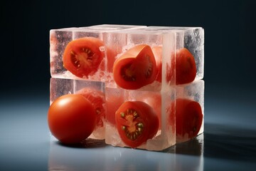 frozen tomato cube. Generative AI