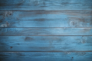 Naklejka premium Vintage wood background - old blue color wooden plank