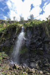 A view of waterfall in La Reunion