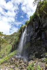 A view of waterfall in La Reunion