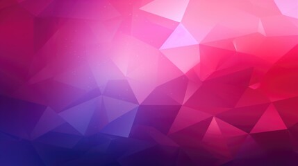 Fototapeta premium Banner with purple, pink, red abstract background for design. Geometric shapes, triangles, lines.