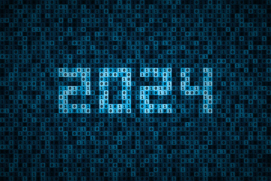Number 2024 made from 0 and 1 symbols of binary code
