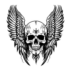 Obraz premium skull with wings