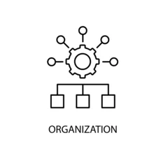 Foto op Plexiglas organization concept line icon. Simple element illustration. organization concept outline symbol design. © rohmad