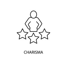 Charisma concept line icon. Simple element illustration.Charisma concept outline symbol design.