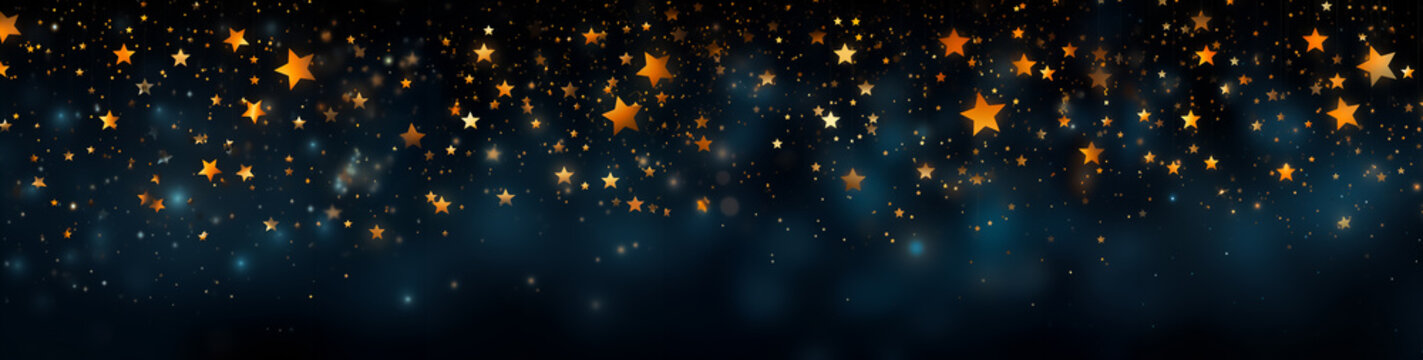 Image of a magical starry night sky. Can be used for New Year's holiday cards or other designs