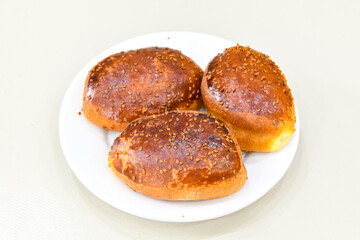 Turkish pastry product , tasty pogaca. Turkish Pastries; pogaca, borek, acma, ay coregi at patisserie showcase.