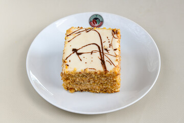 Turkish Dessert Sobiyet  Baklava, mussels baklava and classic baklava with Pistachio . Cevizli, Fistikli Baklava, top view.