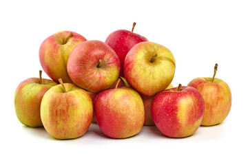 Red apple isolated on white background.