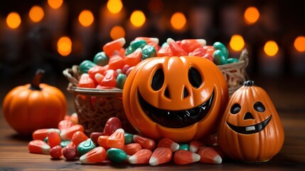 Halloween Basket Portrait Child Sweets Candy, Bright Background, Background Hd