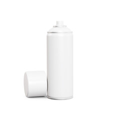 a white background with a Opened Spray Paint Can isolated