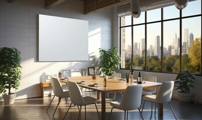 White Canvas Mockups in Cozy and Modern Interior with Natural Light and Stylish Furnishings.