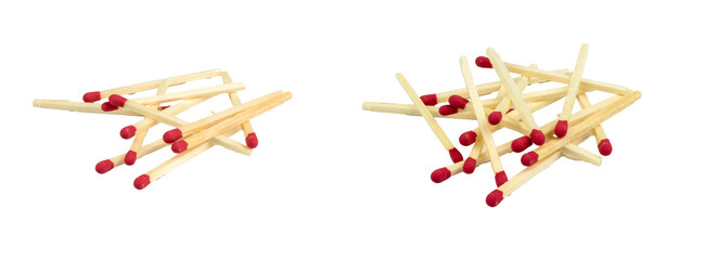 matches on a white background
