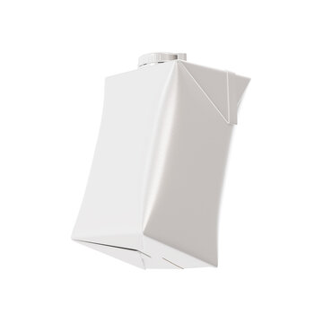 a white image of a milk pack isolated in a default background