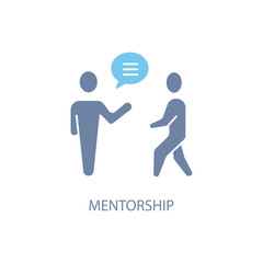 Mentoring concept line icon. Simple element illustration. Mentoring concept outline symbol design.