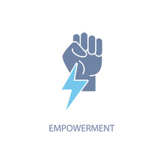 Empowerment concept line icon. Simple element illustration. Empowerment concept outline symbol design.