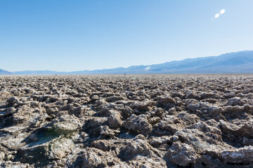 clumpy dirt vista in death valley