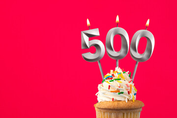 Candle number 500 - Number of followers or likes