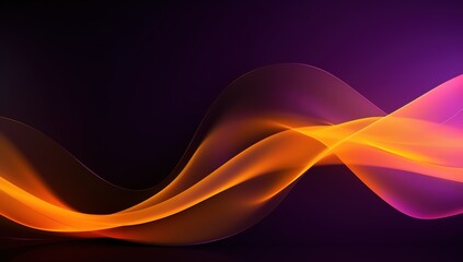 Abstract illustration background of wavy shapes in yellow and purple colors