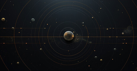 Astronomy constellation flat design illustration background