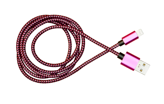 usb cable. Transparent Background.