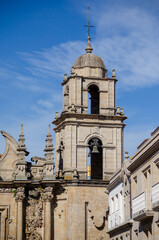 Fototapeta na wymiar detail of the facade of the church of Santa Eufemia, Ourense. Galicia, Spain.