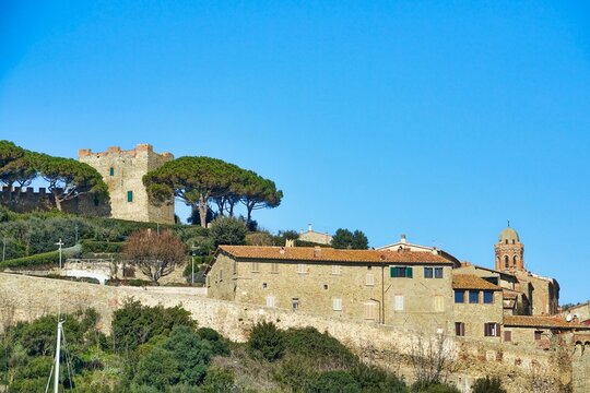 view of the town country , image taken in Follonica, grosseto, tuscany, italy