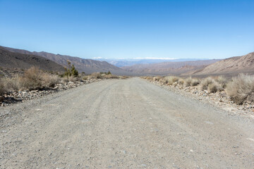 gravel road to the mountains