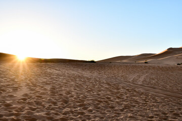 sand dunes in the desert, photo as background - 674136158