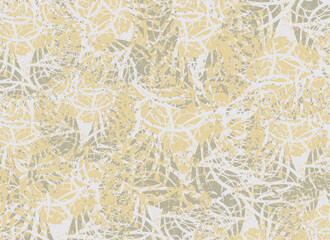 Textural golden-gray background for textiles or fabric products. Decorative backdrop with swirl motifs for business concepts, covers, backgrounds and textures, prints, fashion trends, posters, etc.