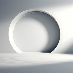 Background for a Presentation with a White Wall and Shadow