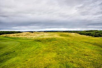 St Andrews, Scotland - September 22, 2023: Landscape views of the Jubilee Golf Course, a public...