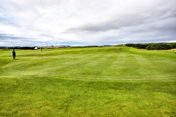 St Andrews, Scotland - September 22, 2023: Landscape views of the Jubilee Golf Course, a public...