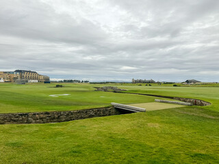 St Andrews, Scotland - September 22, 2023: Landscape views of the Jubilee Golf Course, a public...